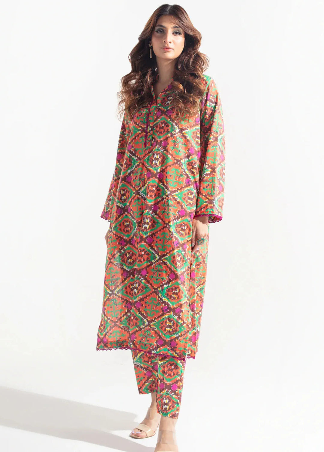 Kesori Pret Casual Cambric 2 Piece Suit Aura