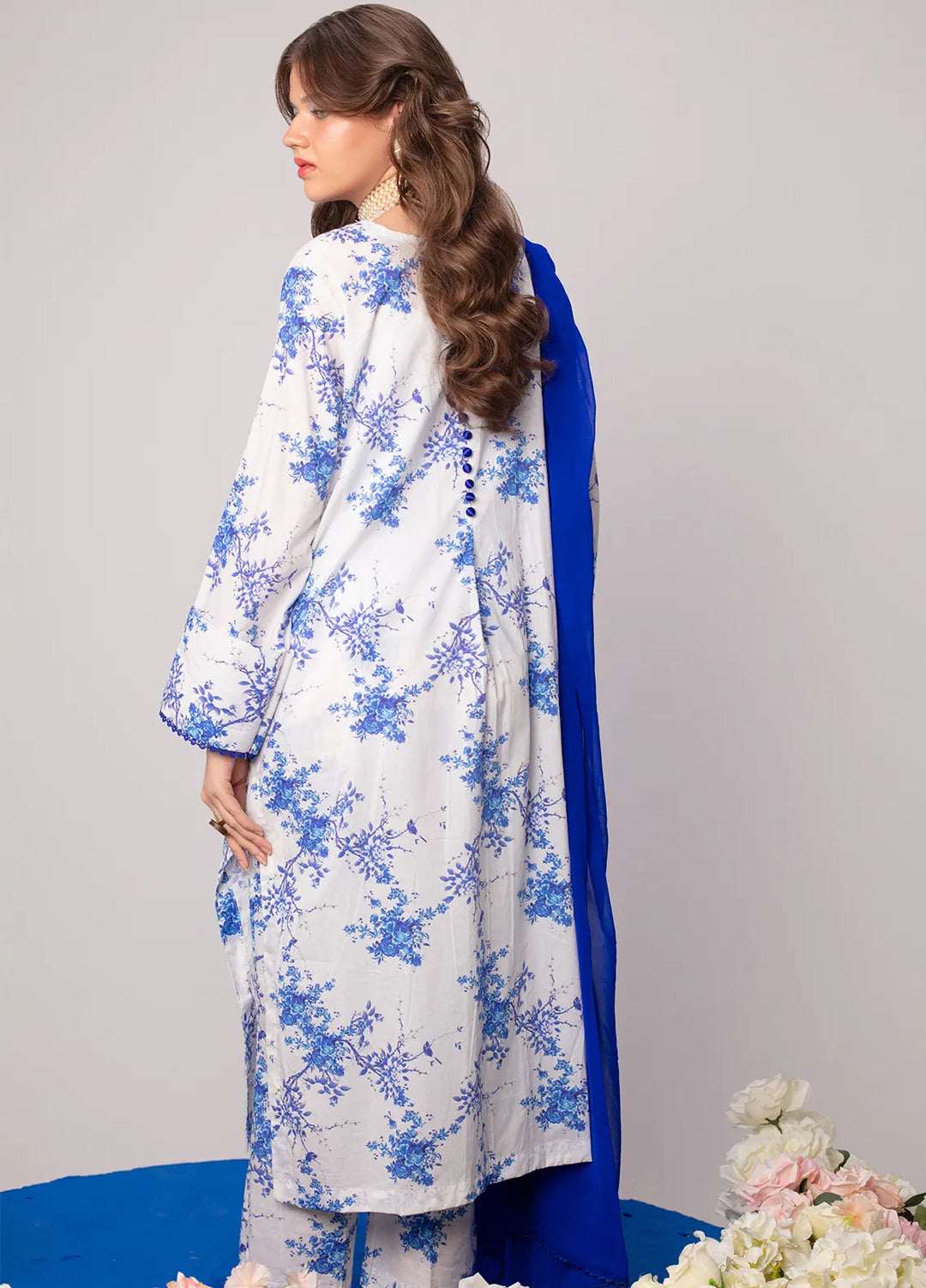 Kesori Pret Printed Cambric 3 Piece Suit Skyie