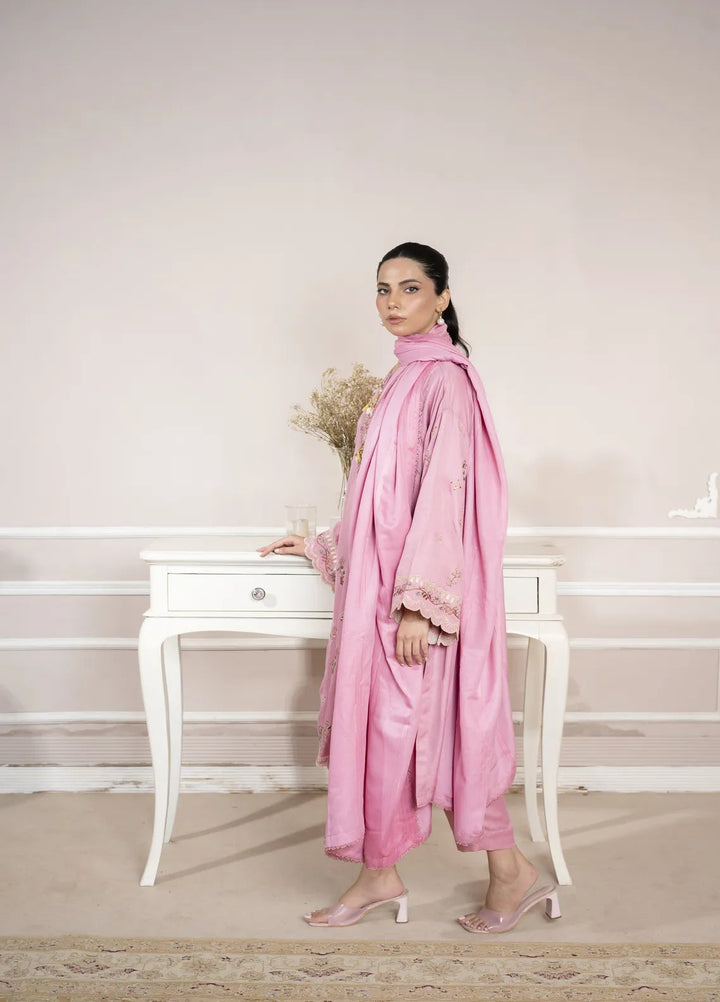 Keysha Embroidered Herringbone Suit Unstitched 3 Piece KS-H24-10 - Winter Collection