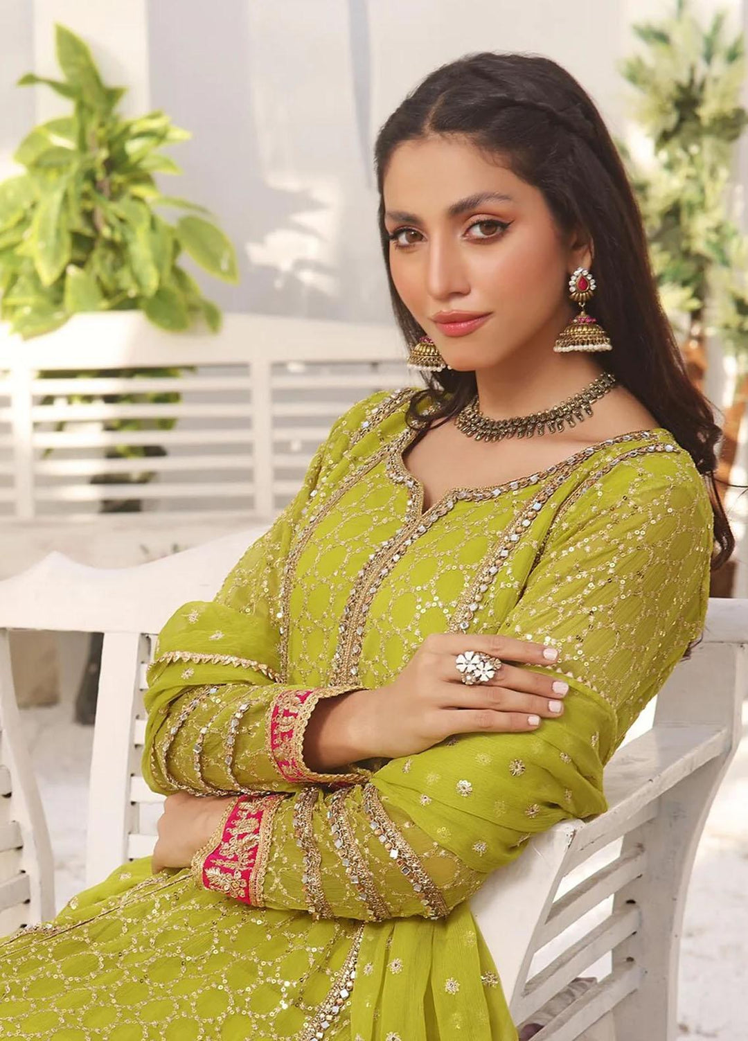 Al Harir Apparel Pret Eastern Chiffon 4 Piece Suit MIRAAL