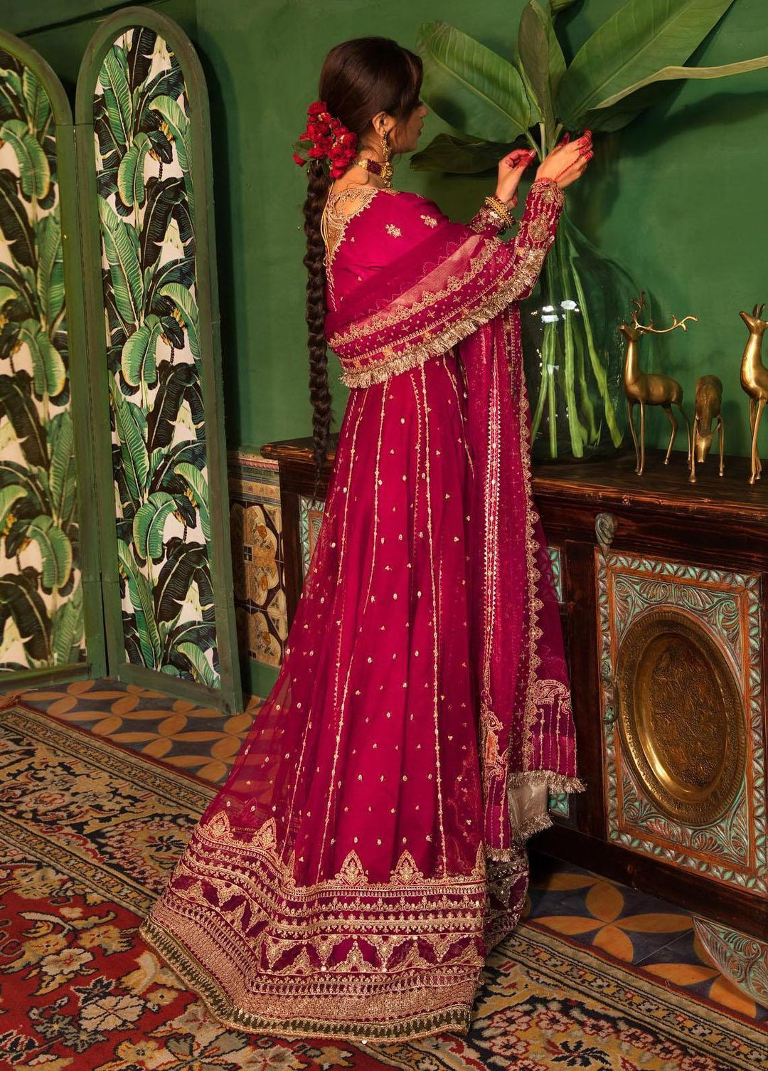 Khaab By Qalamkar Embroidered Chiffon Suits Unstitched 3 Piece QLM22K KF-03 Gulmina - Festive Collection