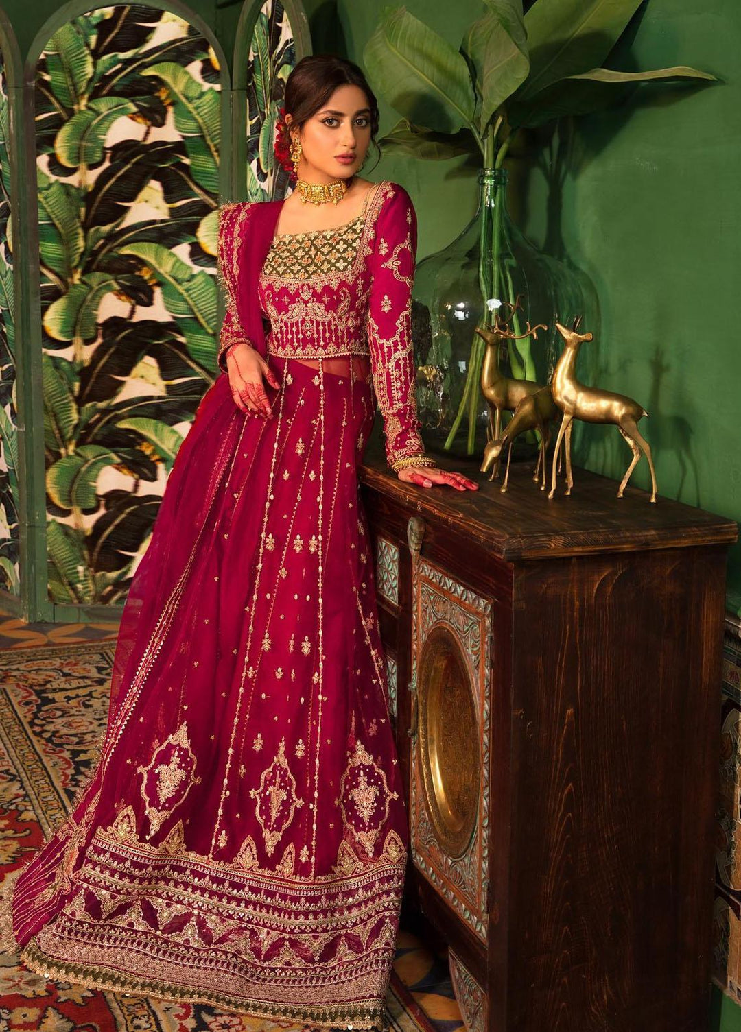 Khaab By Qalamkar Embroidered Chiffon Suits Unstitched 3 Piece QLM22K KF-03 Gulmina - Festive Collection