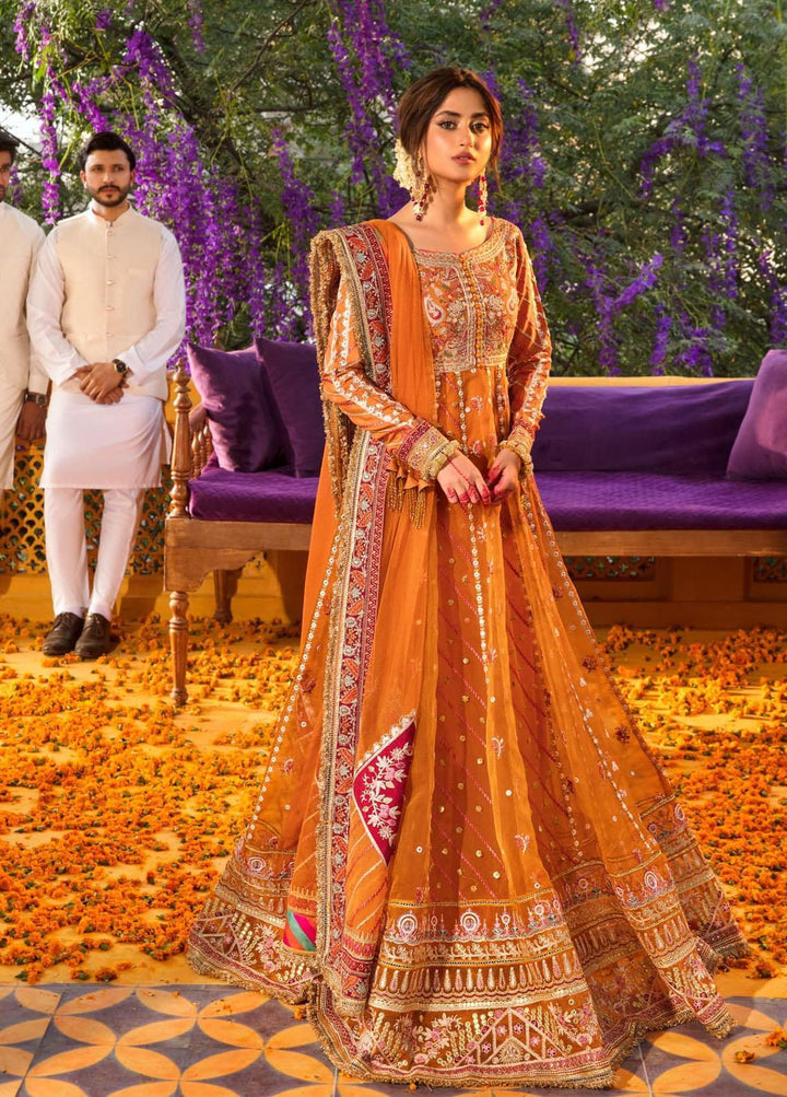 Khaab By Qalamkar Embroidered Chiffon Suits Unstitched 3 Piece QLM22K KF-05 Rumaisa - Festive Collection