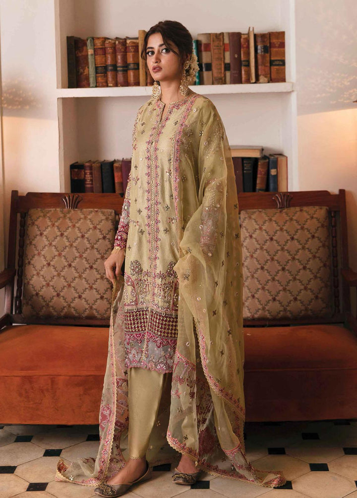 Khaab by Qalamkar Embroidered  Suits Unstitched 3 Piece QLM22-K2 NF-02 Zenia - Luxury Formals Collection