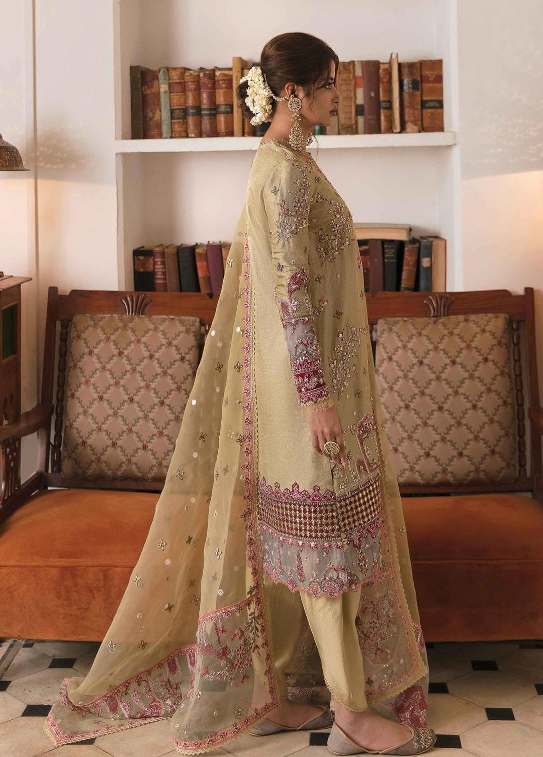 Khaab by Qalamkar Embroidered  Suits Unstitched 3 Piece QLM22-K2 NF-02 Zenia - Luxury Formals Collection