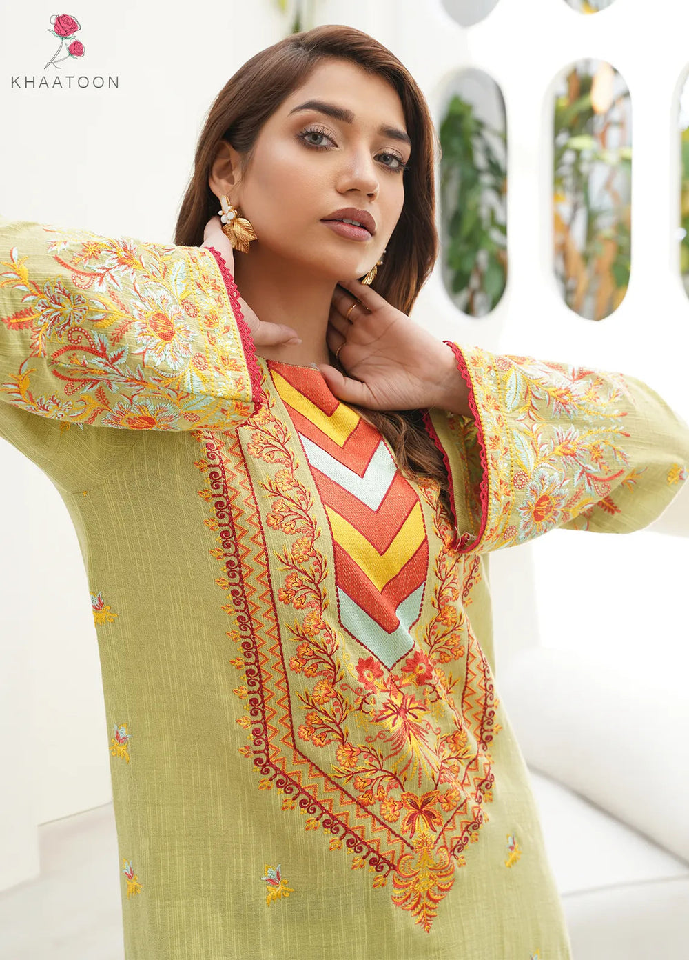 Khaatoon Clothing Pret Embroidered Cotton Karandi 2 Piece Suit Jahanara