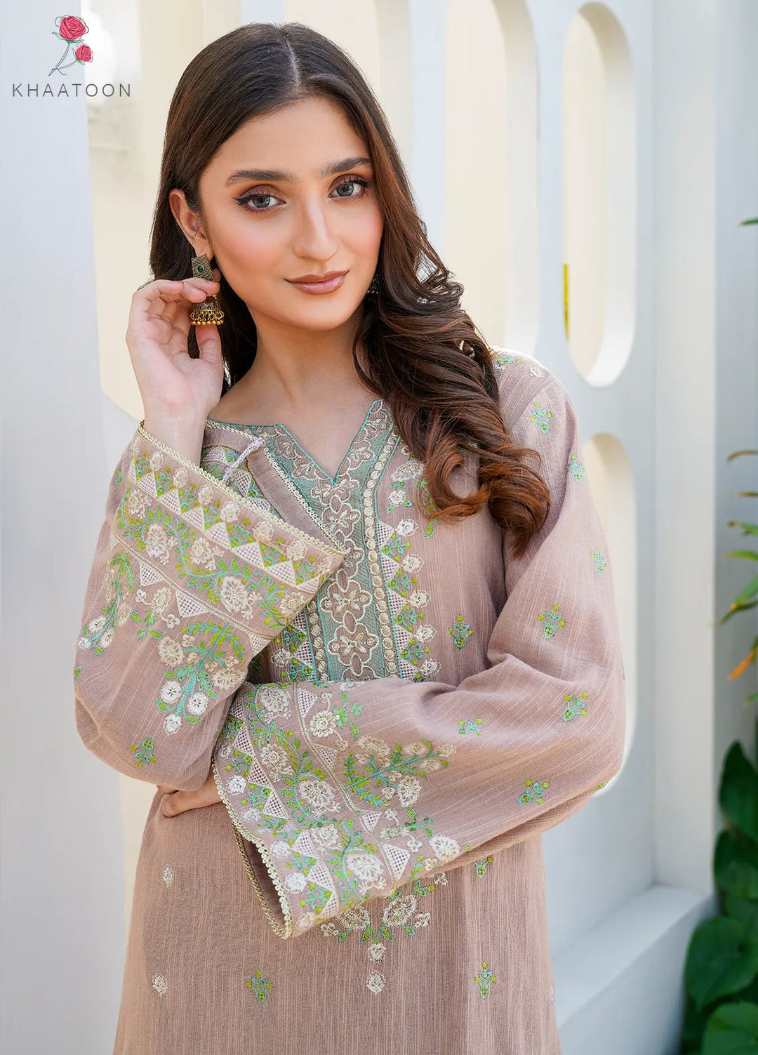 Khaatoon Clothing Pret Embroidered Cotton Karandi 2 Piece Suit Sitara