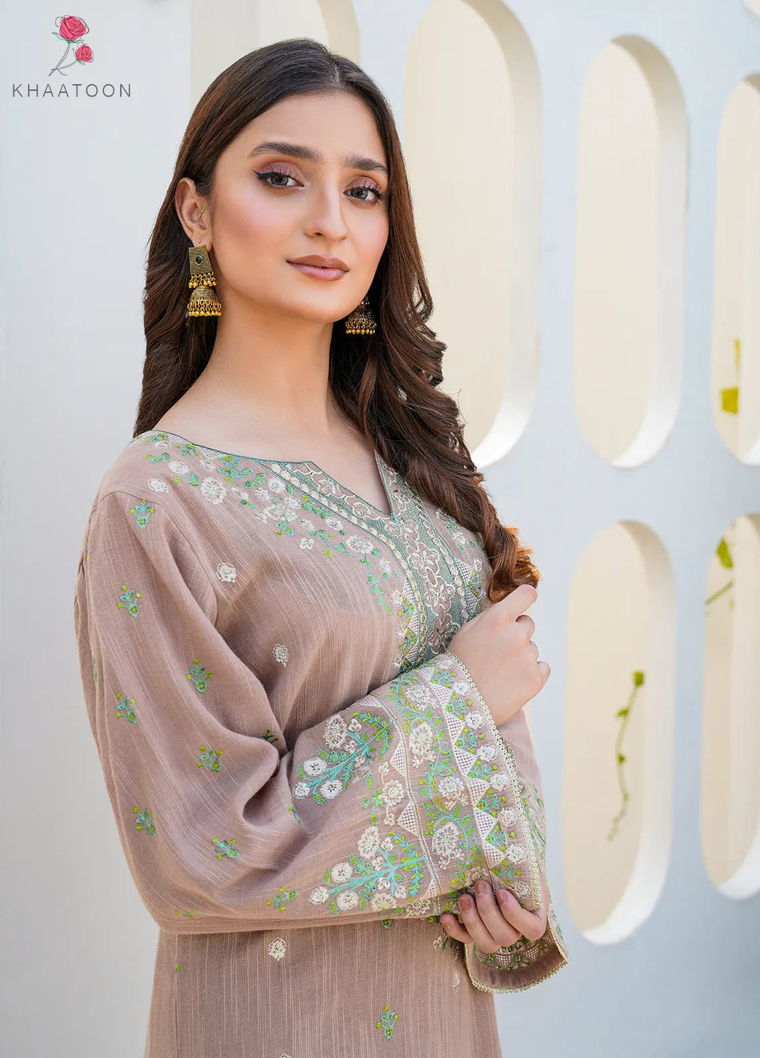 Khaatoon Clothing Pret Embroidered Cotton Karandi 2 Piece Suit Sitara