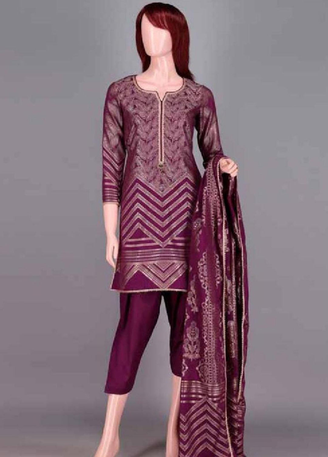 Khanum  Jacquard Suits Unstitched 3 Piece KHN21J KN-02 - Summer Collection
