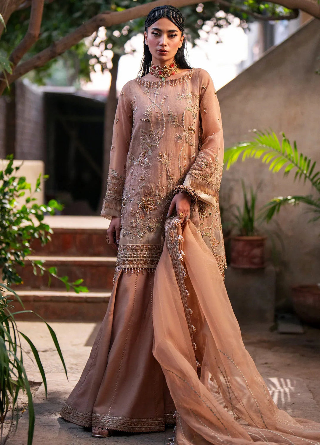 Khatoon By Eleshia Embroidered Cotton Net Suit Unstitched 3 Piece ELS24K Rawza - Luxury Collection
