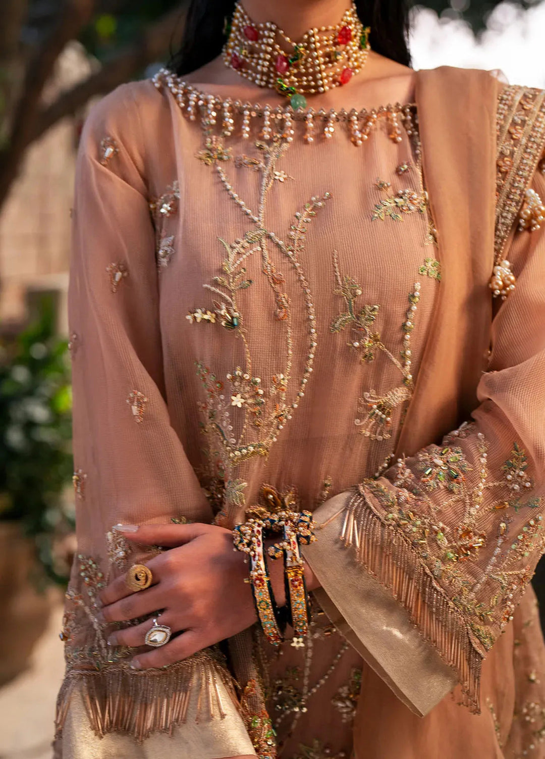 Khatoon By Eleshia Embroidered Cotton Net Suit Unstitched 3 Piece ELS24K Rawza - Luxury Collection