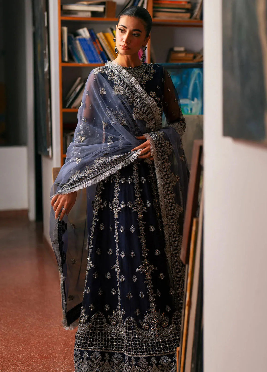 Khatoon By Eleshia Embroidered Net Suit Unstitched 3 Piece ELS24K Marosh - Luxury Collection