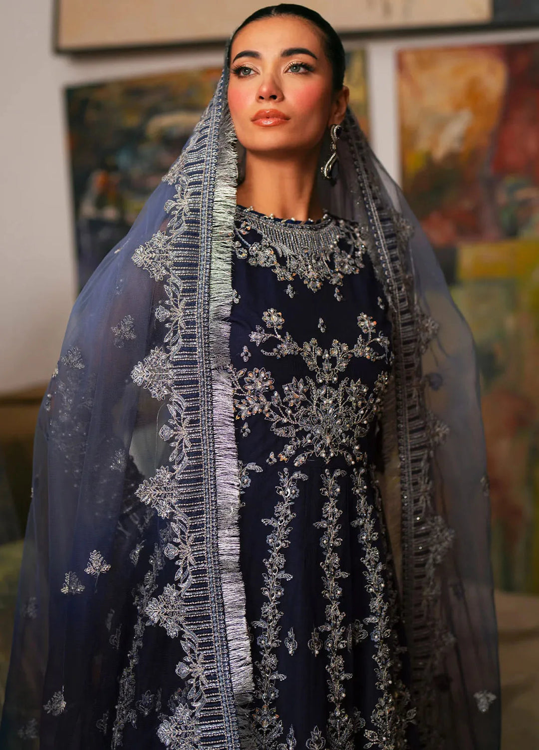 Khatoon By Eleshia Embroidered Net Suit Unstitched 3 Piece ELS24K Marosh - Luxury Collection