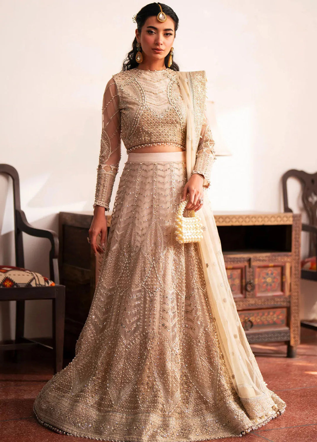 Khatoon By Eleshia Embroidered Net Suit Unstitched 3 Piece ELS24K Zeina - Luxury Collection