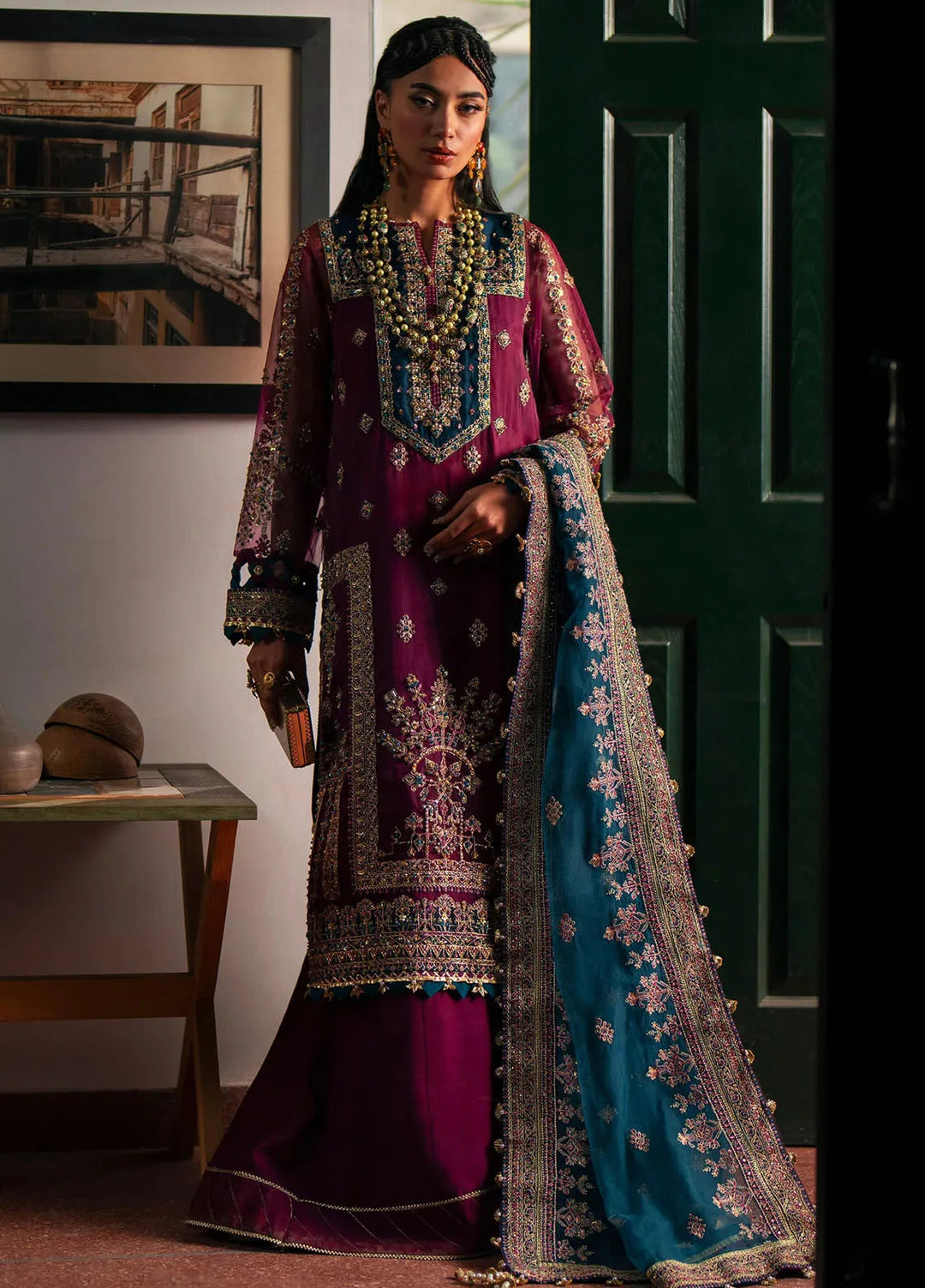 Khatoon By Eleshia Embroidered Organza Suit Unstitched 3 Piece ELS24K Sahiba - Luxury Collection