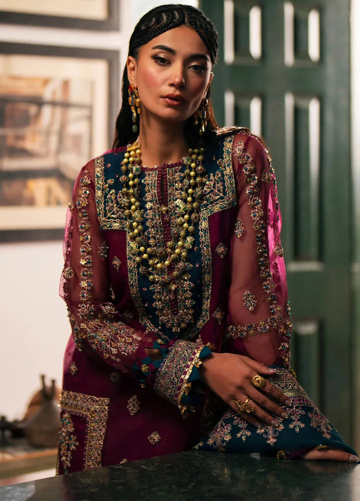 Khatoon By Eleshia Embroidered Organza Suit Unstitched 3 Piece ELS24K Sahiba - Luxury Collection