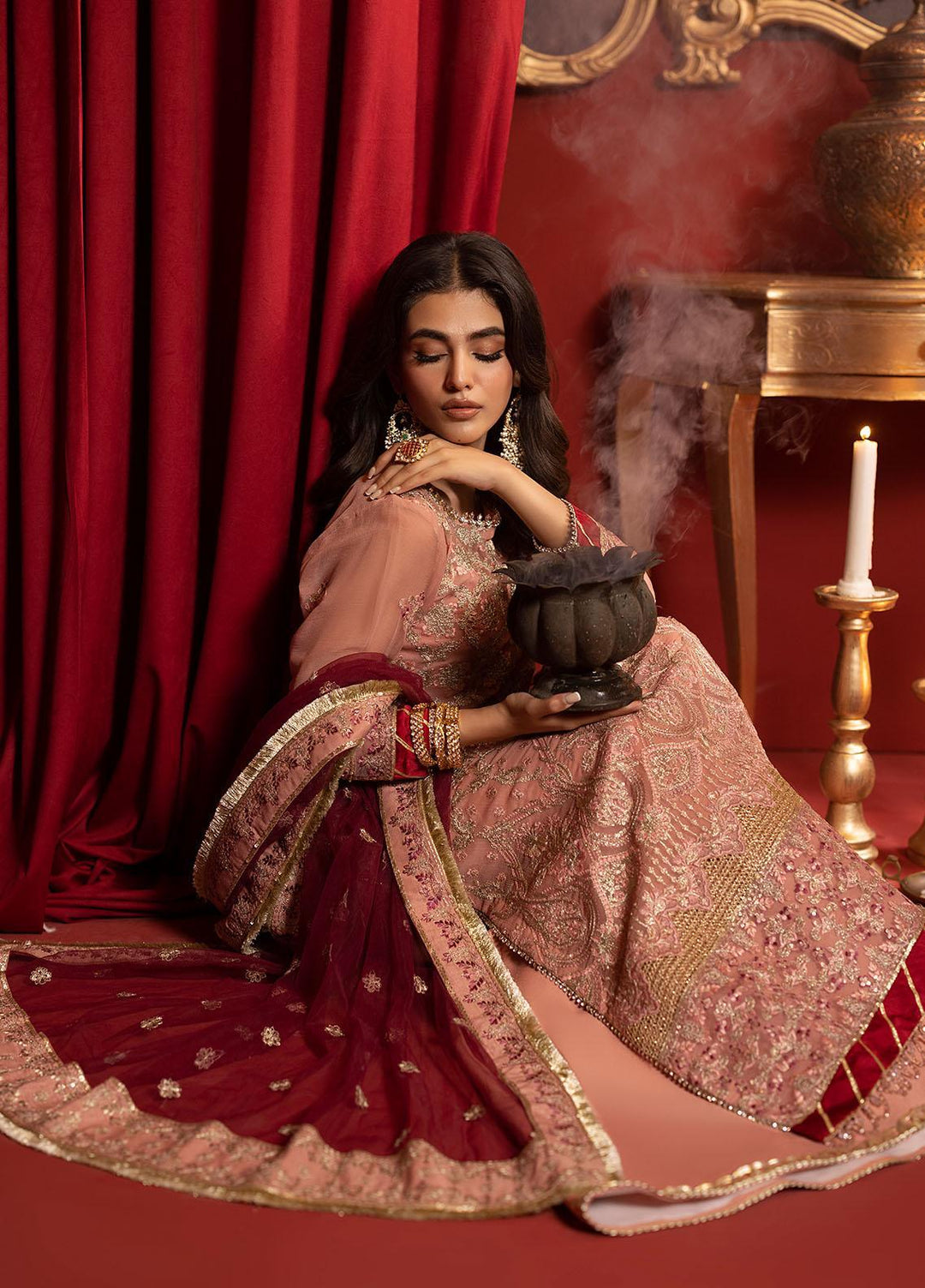 Khawab Deeda By Sahane Embroidered Chiffon Suits Unstitched 4 Piece SNE23KD KD-1101 Dutchess - Formal Collection