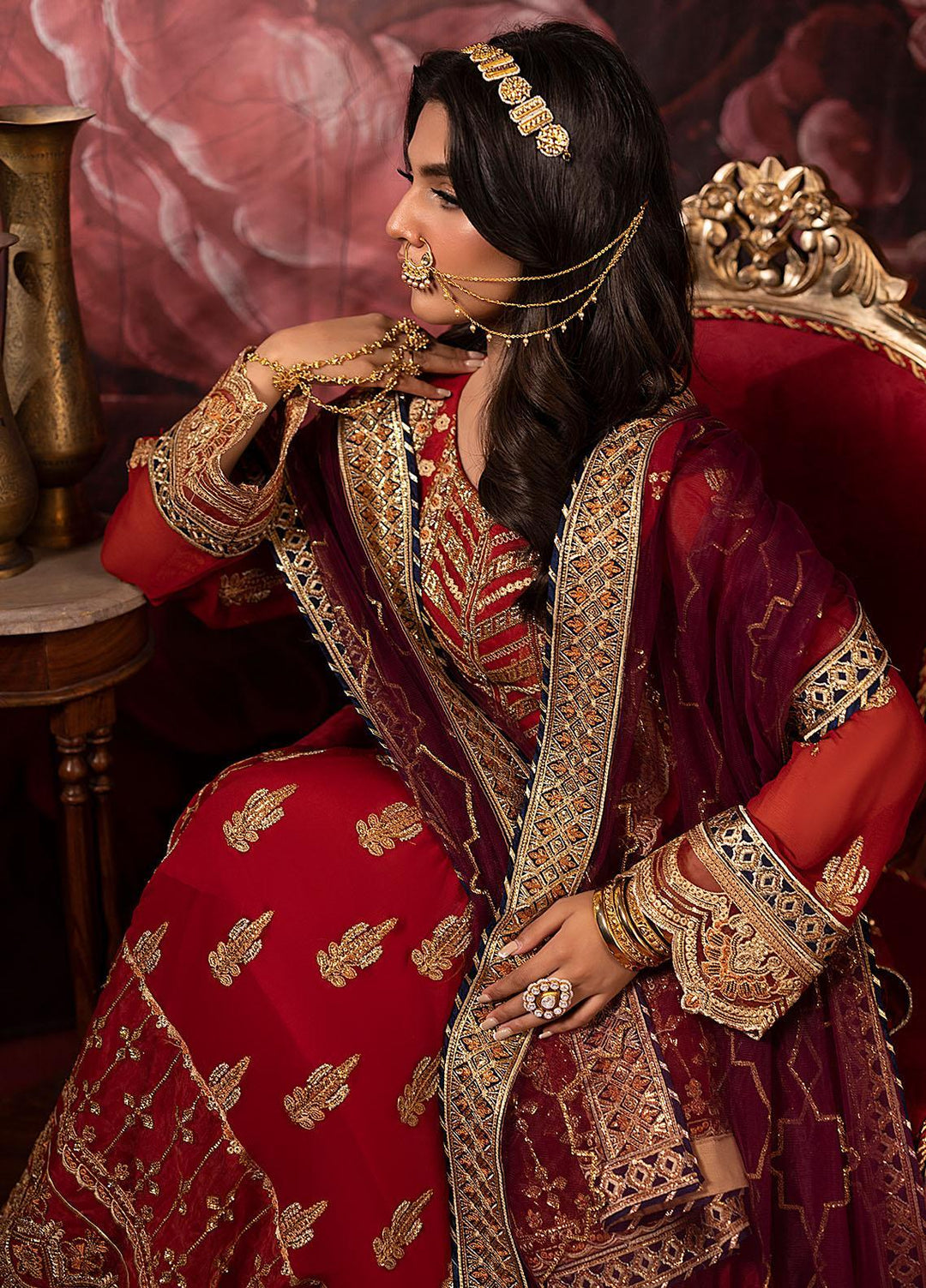 Khawab Deeda By Sahane Embroidered Chiffon Suits Unstitched 4 Piece SNE23KD KD-1103 Regalia - Formal Collection