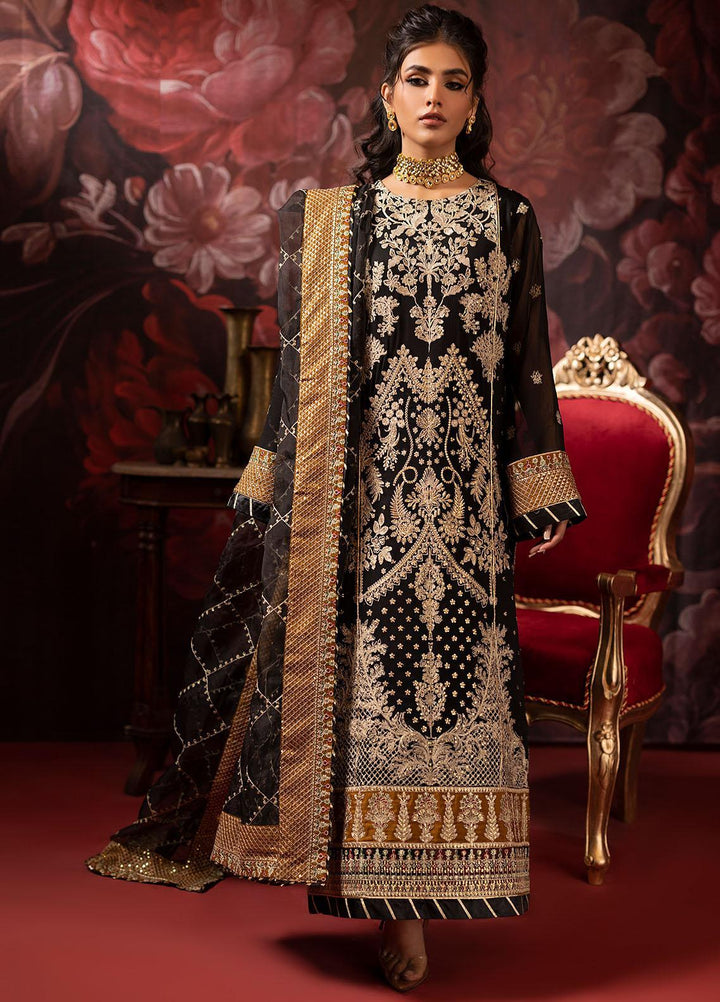 Khawab Deeda By Sahane Embroidered Chiffon Suits Unstitched 4 Piece SNE23KD KD-1106 Monarch - Formal Collection