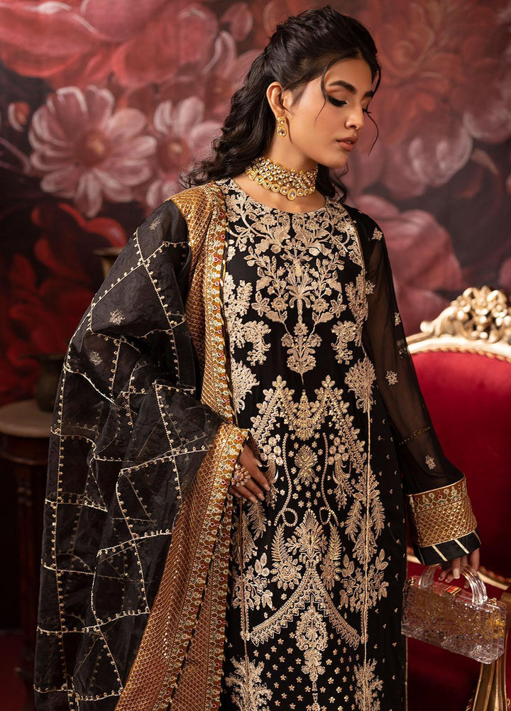 Khawab Deeda By Sahane Embroidered Chiffon Suits Unstitched 4 Piece SNE23KD KD-1106 Monarch - Formal Collection