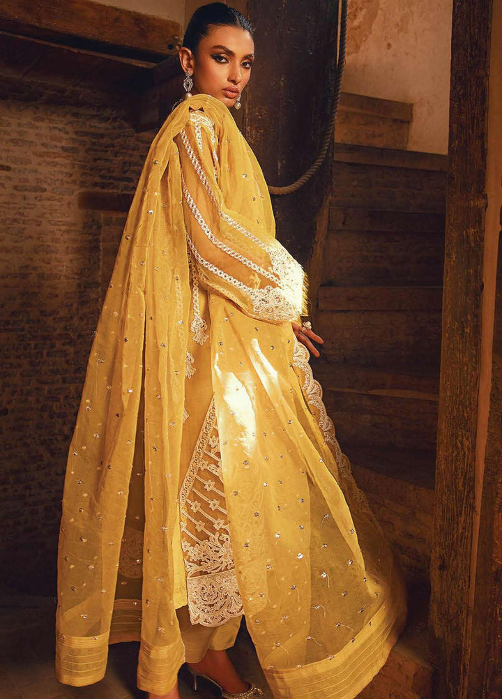 Khoobsurat By Maryum N Maria Embroidered Organza Suits Unstitched 3 Piece MNM23KH MS23546 Daisy Daze - Festive Collection