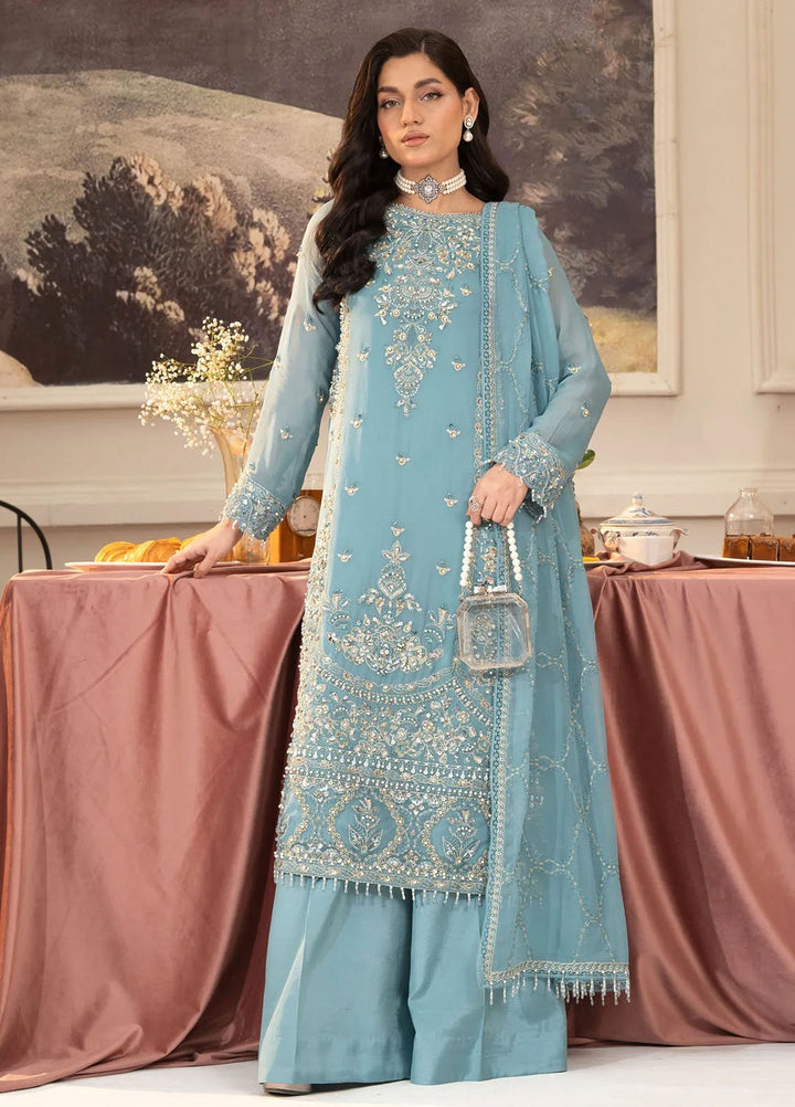 Khurshid Pret Embroidered Chiffon 3 Piece Suit Skyla