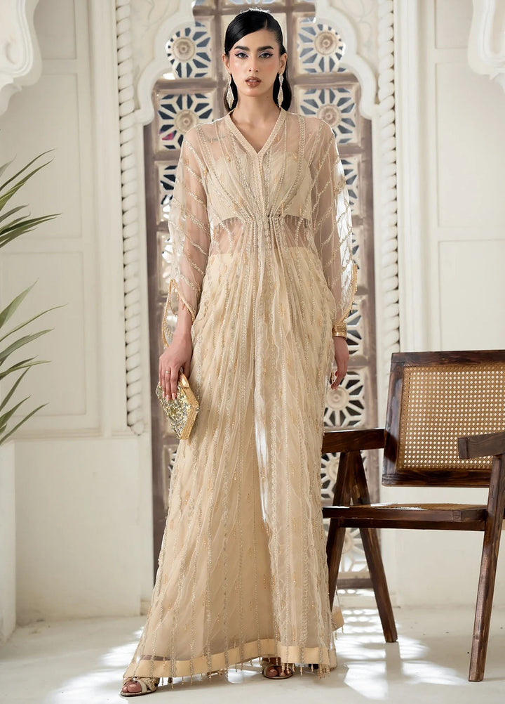 Khurshid Pret Embroidered Net 2 Piece Suit Glow