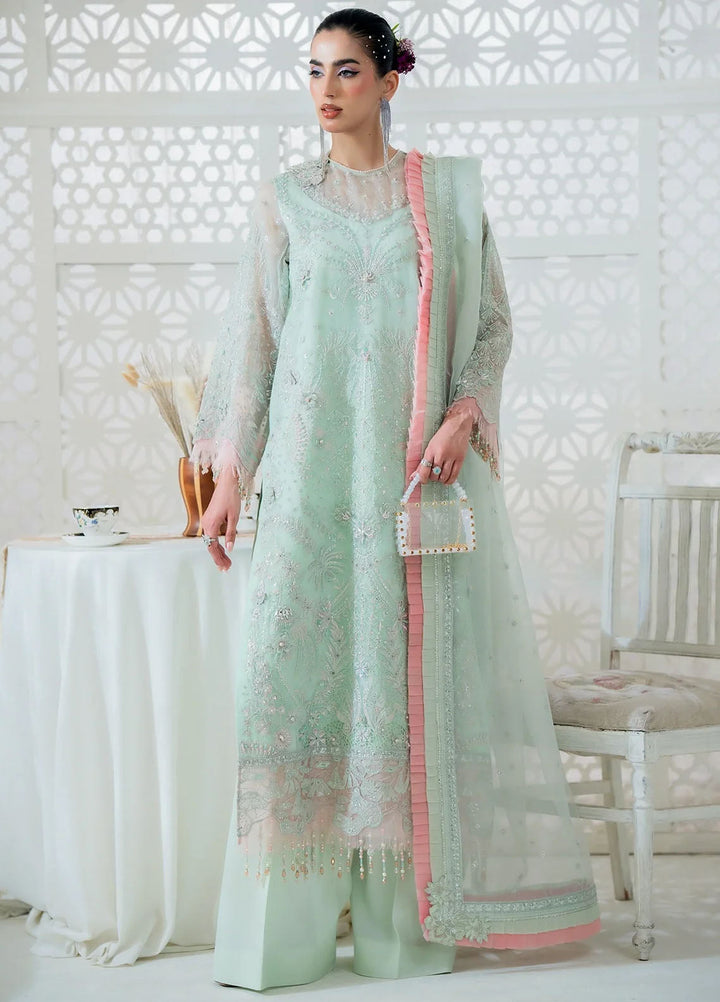 Khurshid Pret Embroidered Organza 3 Piece Suit Petal