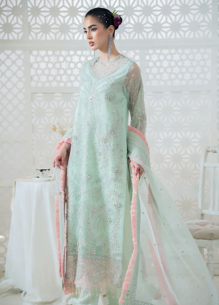 Khurshid Pret Embroidered Organza 3 Piece Suit Petal