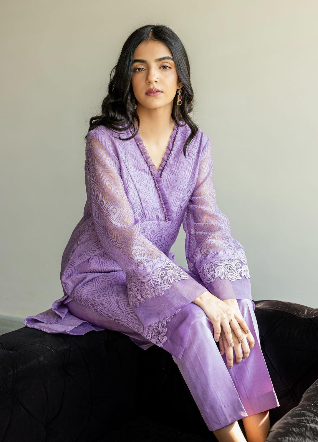 Arz  Chiffon Pret 2 Piece Amethyst