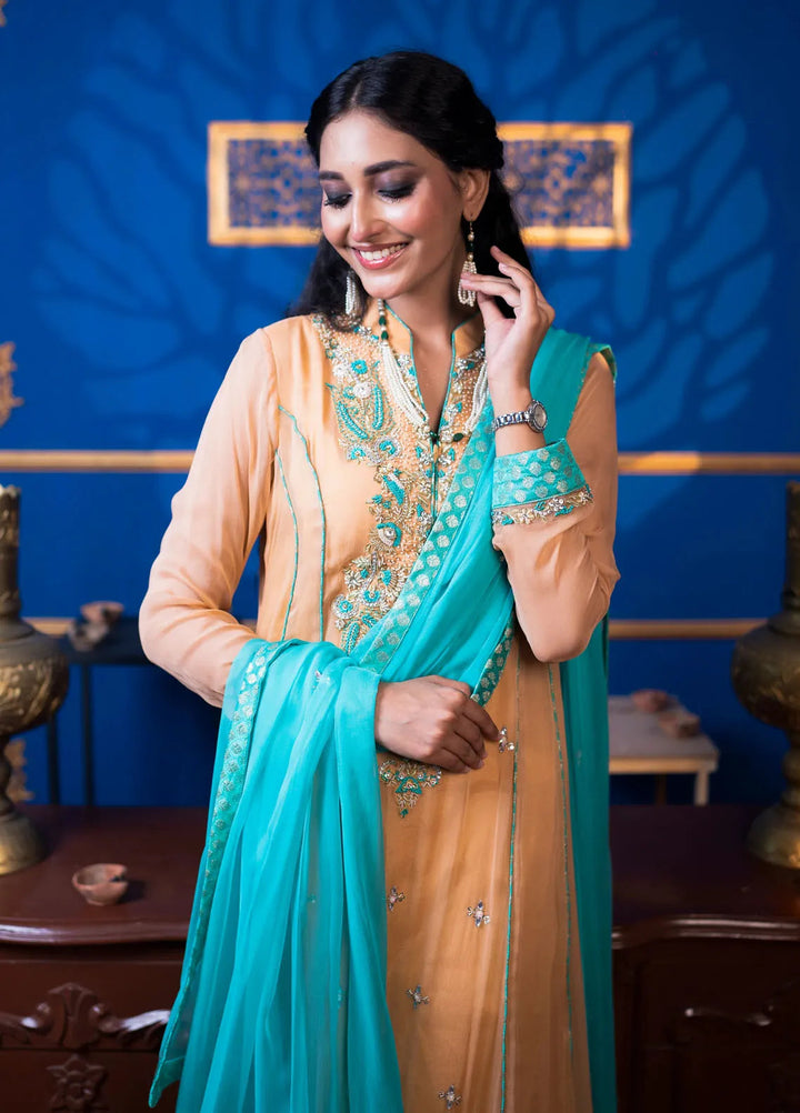 Khuwab by Kazma Pret Embroidered Bamber Chiffon 3 Piece Suit Mosswood