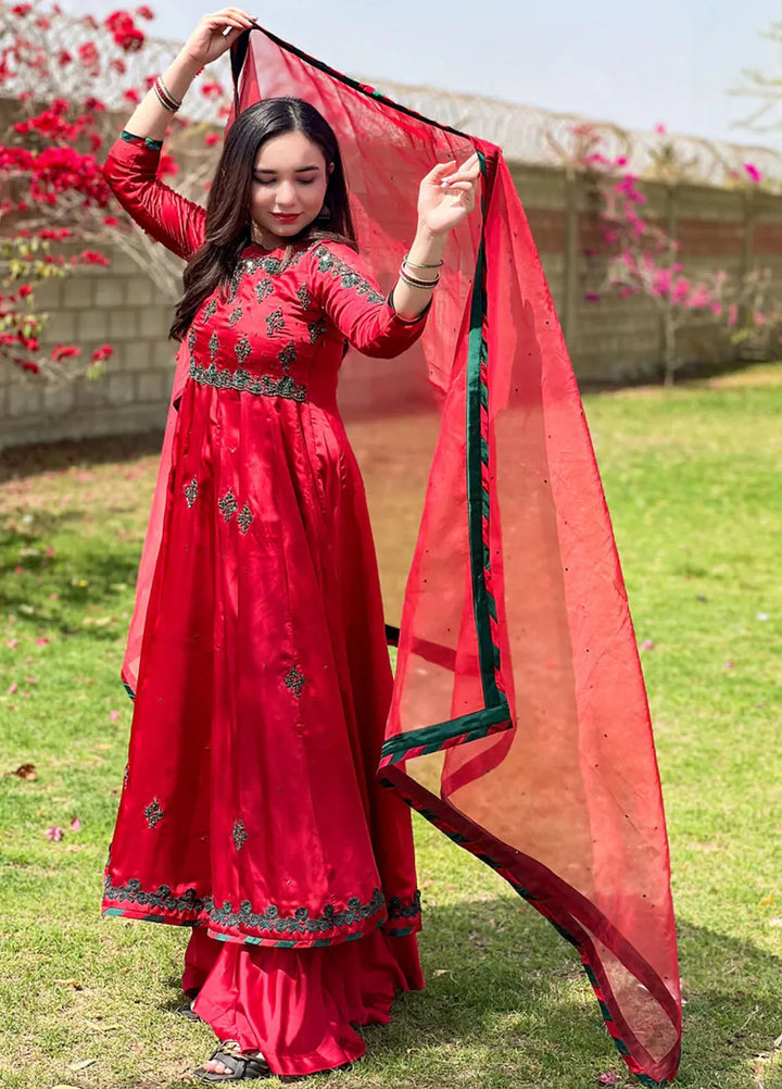 Khuwab by Kazma Pret Embroidered Charmeuse Silk 3 Piece Suit Inabi