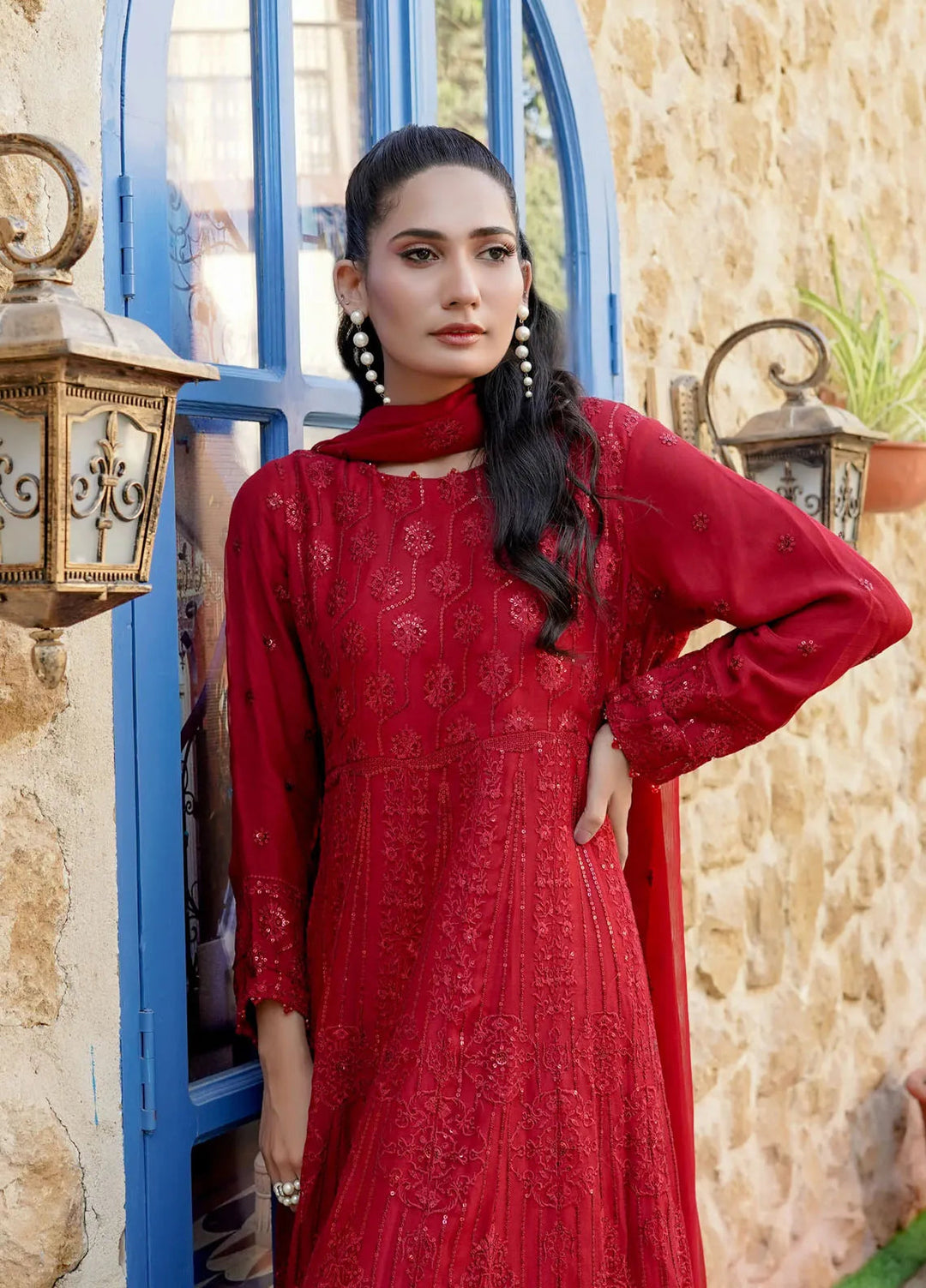 Khuwab by Kazma Pret Embroidered Chiffon 3 Piece Suit CE 008