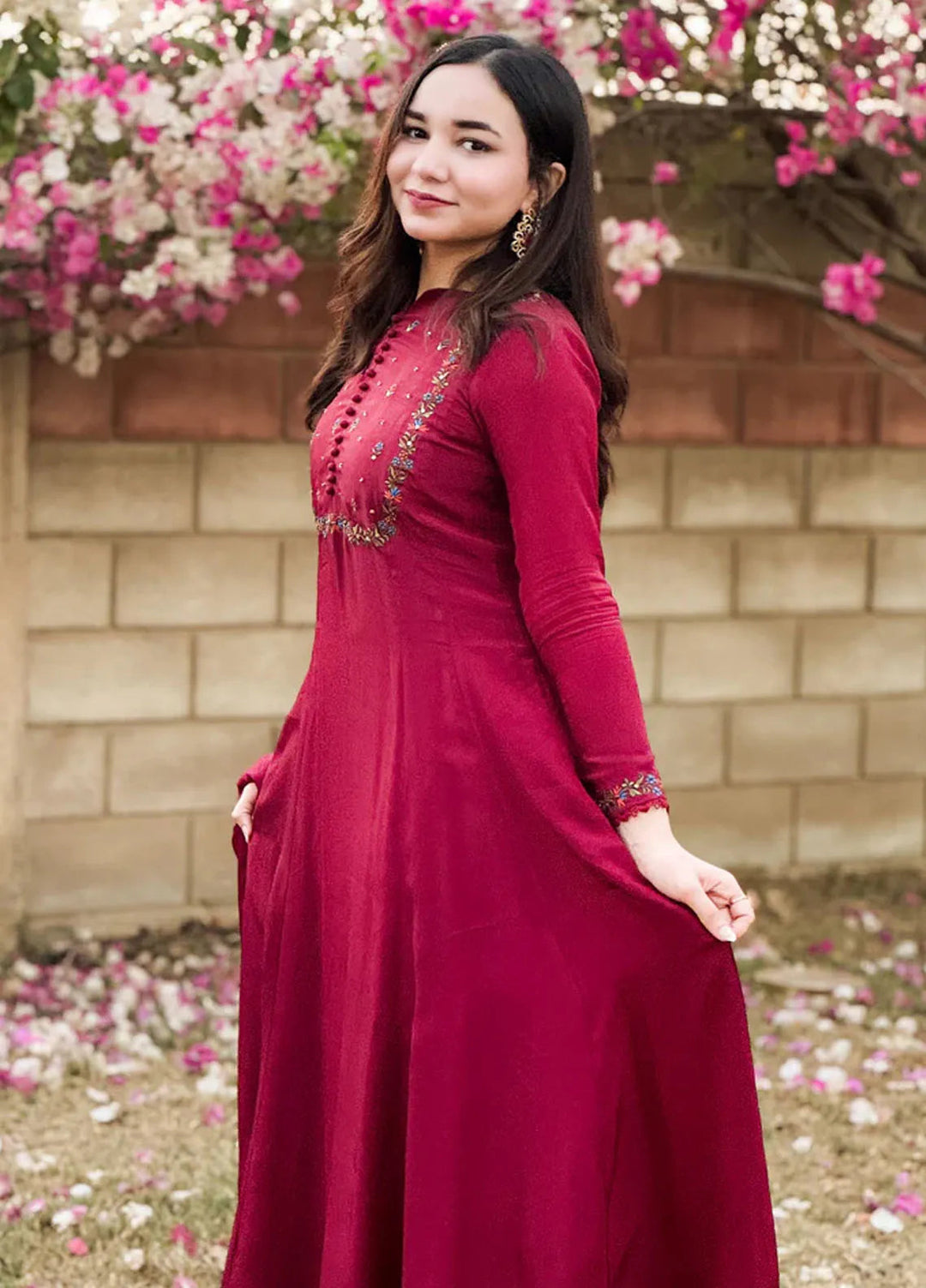 Khuwab by Kazma Pret Embroidered Korean Silk 3 Piece Suit Gul E Amber