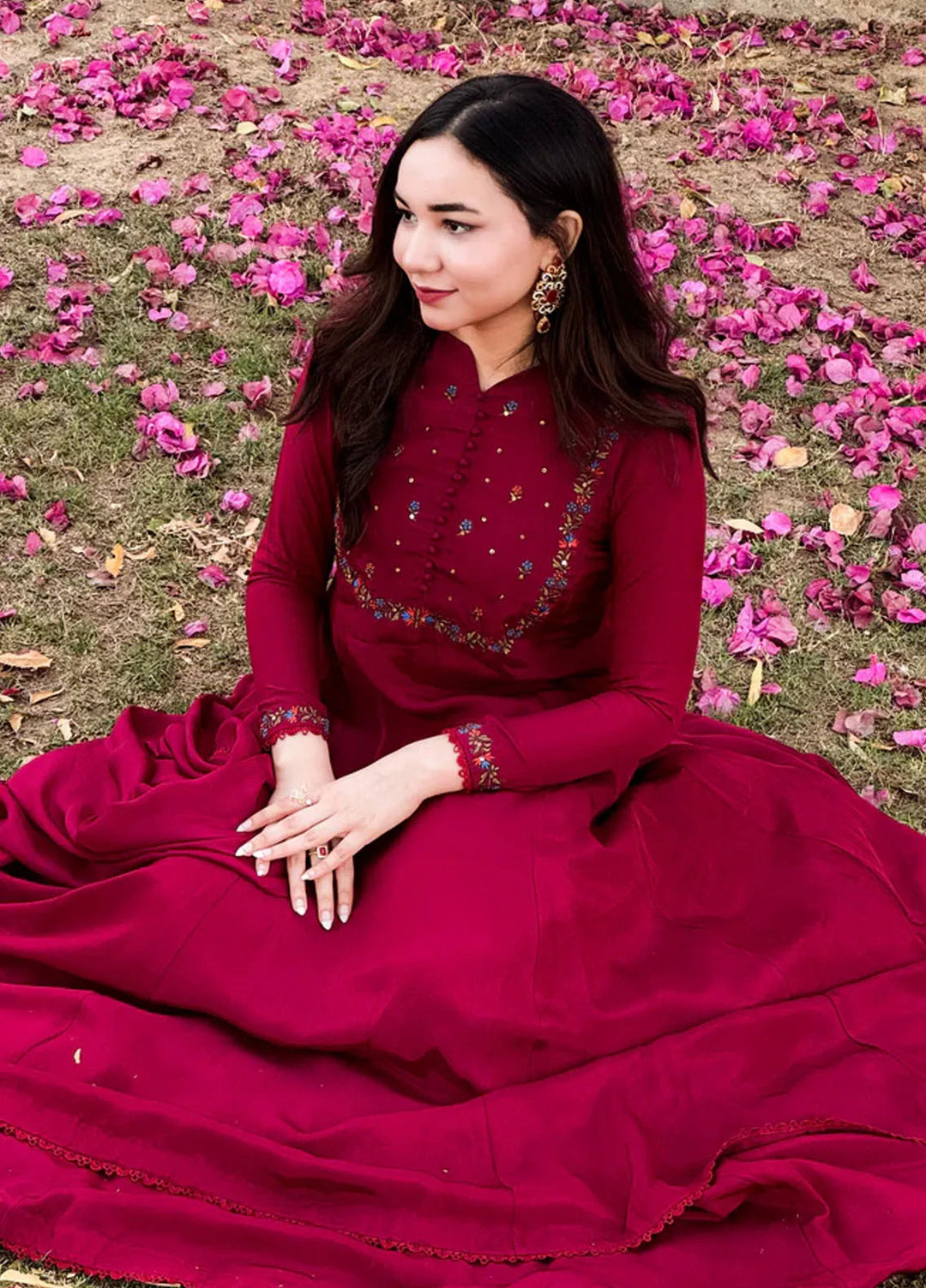 Khuwab by Kazma Pret Embroidered Korean Silk 3 Piece Suit Gul E Amber