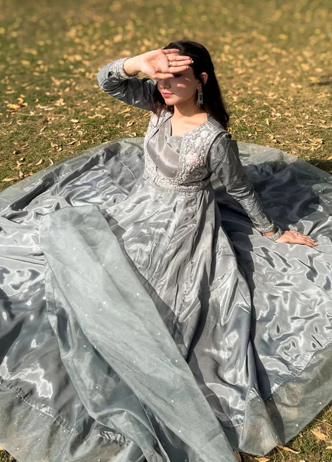 Khuwab by Kazma Pret Embroidered Korean Silk 3 Piece Suit Nooriya