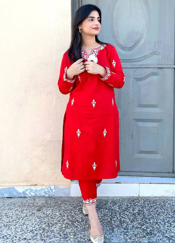 Khuwab by Kazma Pret Embroidered Lawn Silk 2 Piece Suit Luxe-001