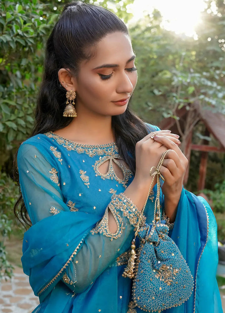 Khuwab by Kazma Pret Embroidered Organza 3 Piece Suit CE 009