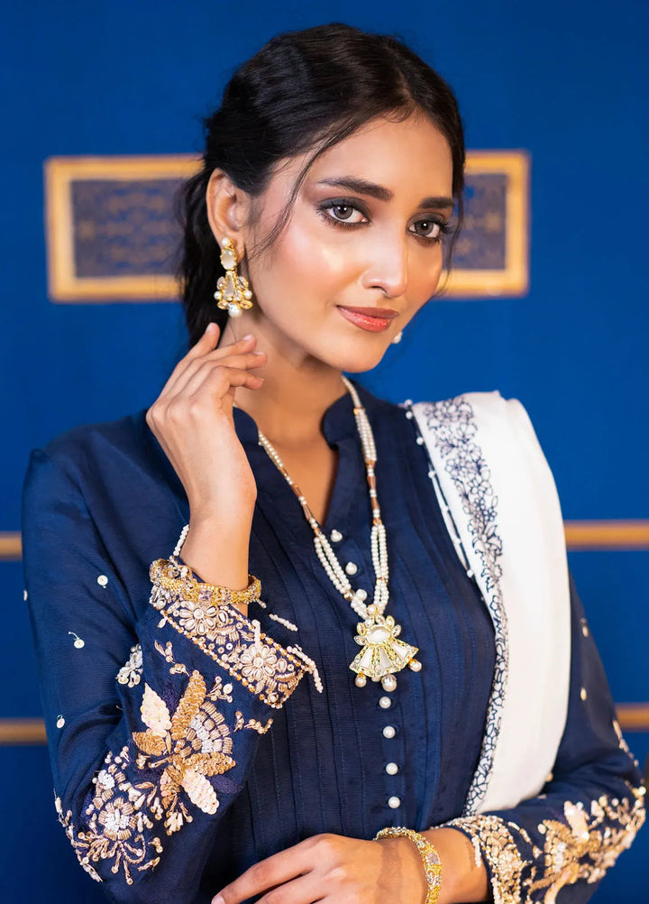 Khuwab by Kazma Pret Embroidered Raw Silk 3 Piece Suit Kairos