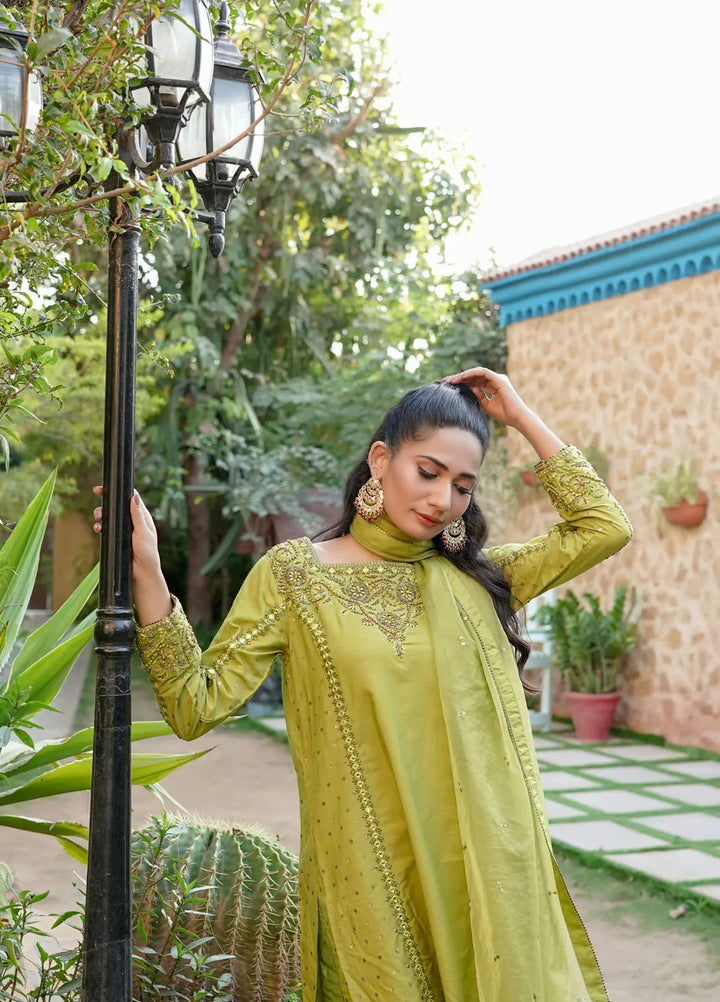 Khuwab by Kazma Pret Embroidered SIlk 3 Piece Suit CE 010