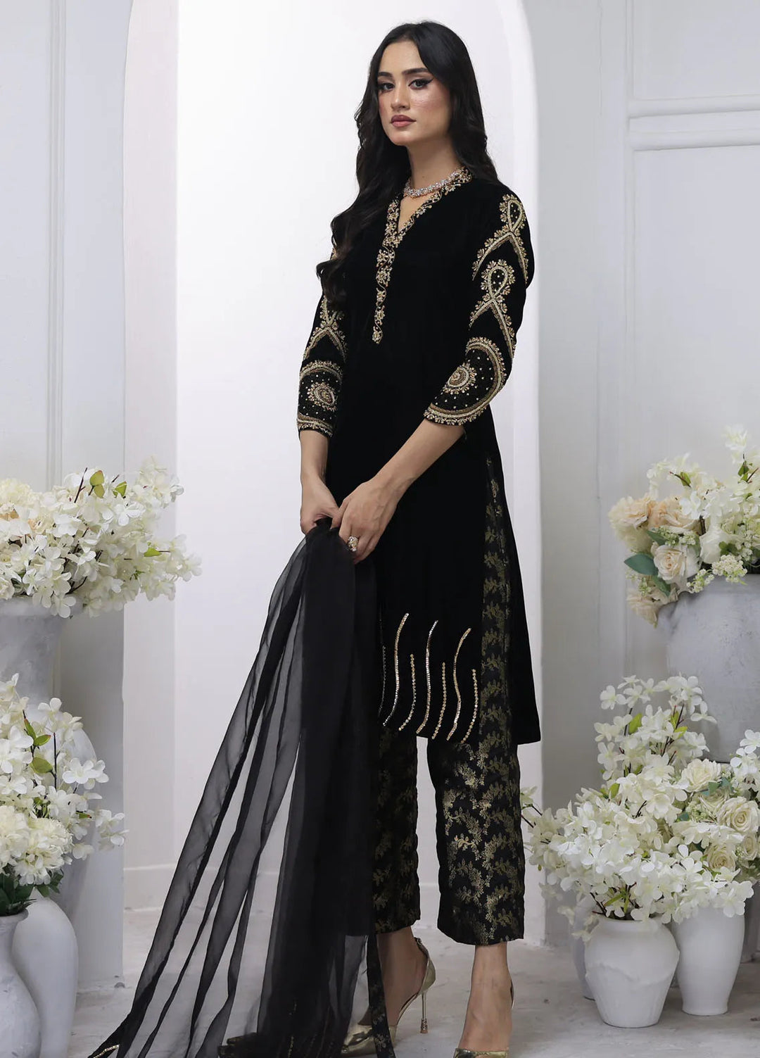 Khuwab by Kazma Pret Embroidered Velvet 3 Piece Suit Velvet Majesty