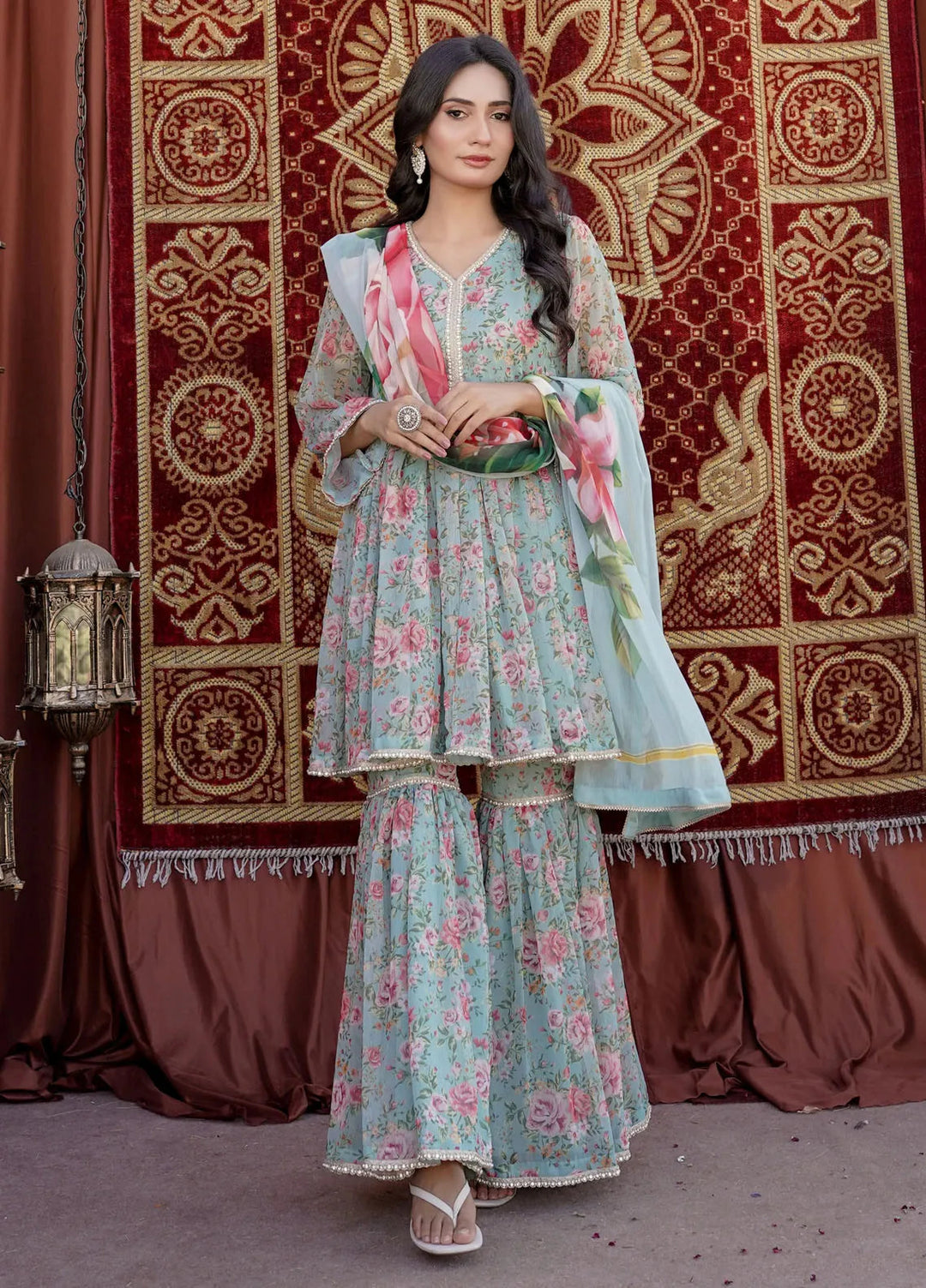 Khuwab by Kazma Pret Printed Chiffon 3 Piece Suit CE 006