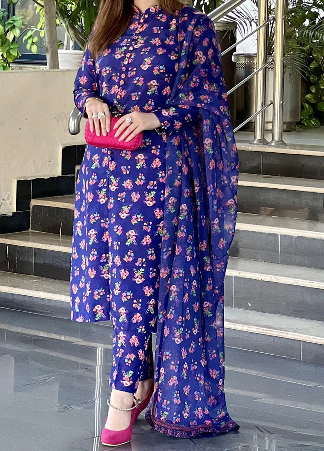 Khuwab by Kazma Pret Printed Swiss Monar 3 Piece Suit Luxe-005