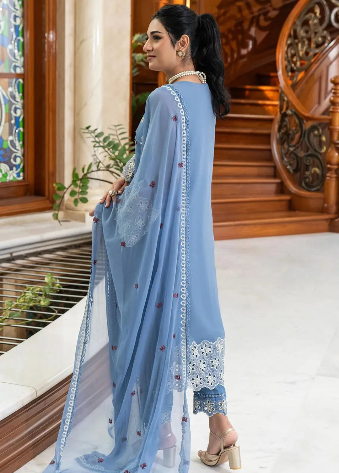 Khuwabeeda by Addee Embroidered Chiffon Suit Unstitched 3 Piece AD24K  MF-020 Umm e Laila - Festive Collection