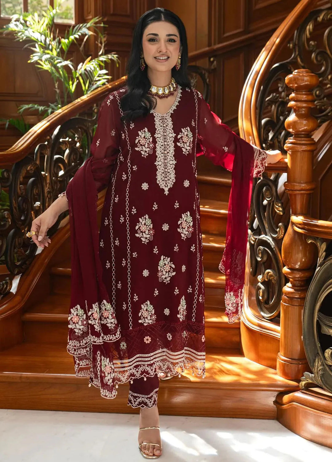 Khuwabeeda by Addee Embroidered Chiffon Suit Unstitched 4 Piece AD24K  MF-011 Haya - Festive Collection