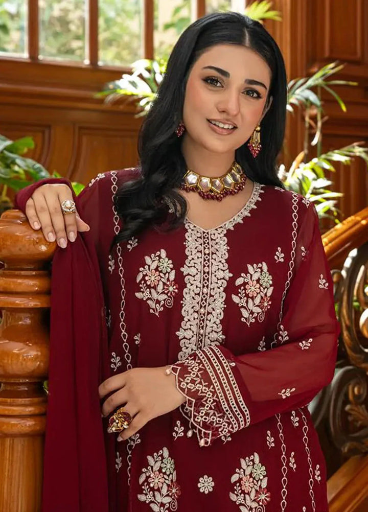 Khuwabeeda by Addee Embroidered Chiffon Suit Unstitched 4 Piece AD24K  MF-011 Haya - Festive Collection