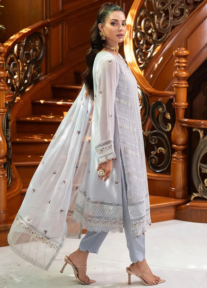 Khuwabeeda by Addee Embroidered Chiffon Suit Unstitched 4 Piece AD24K  MF-012 Fari - Festive Collection