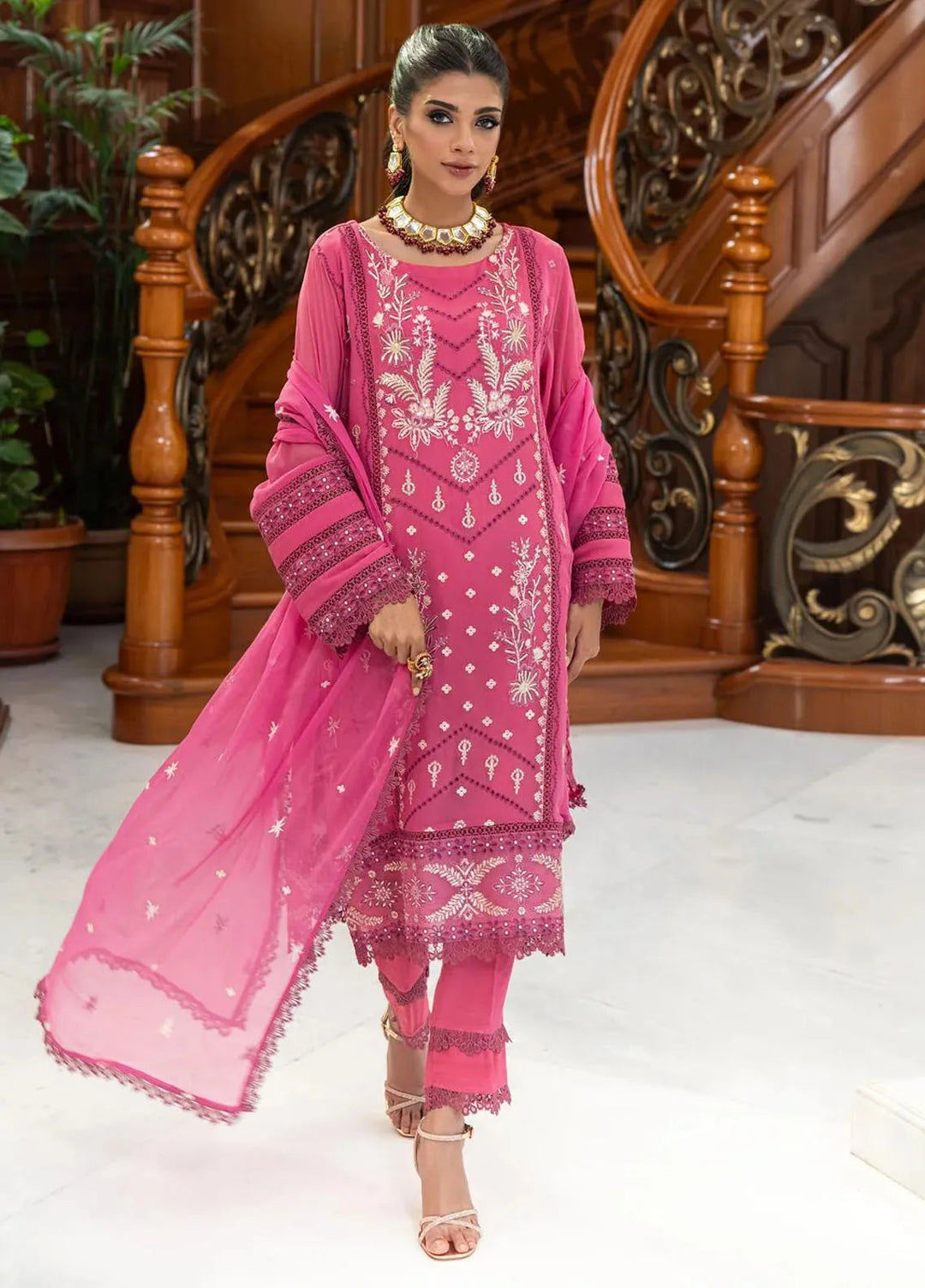 Khuwabeeda by Addee Embroidered Chiffon Suit Unstitched 4 Piece AD24K  MF-013 Rameen - Festive Collection