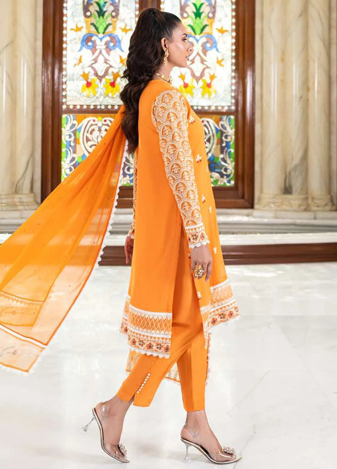 Khuwabeeda by Addee Embroidered Chiffon Suit Unstitched 4 Piece AD24K  MF-014 Ushba - Festive Collection