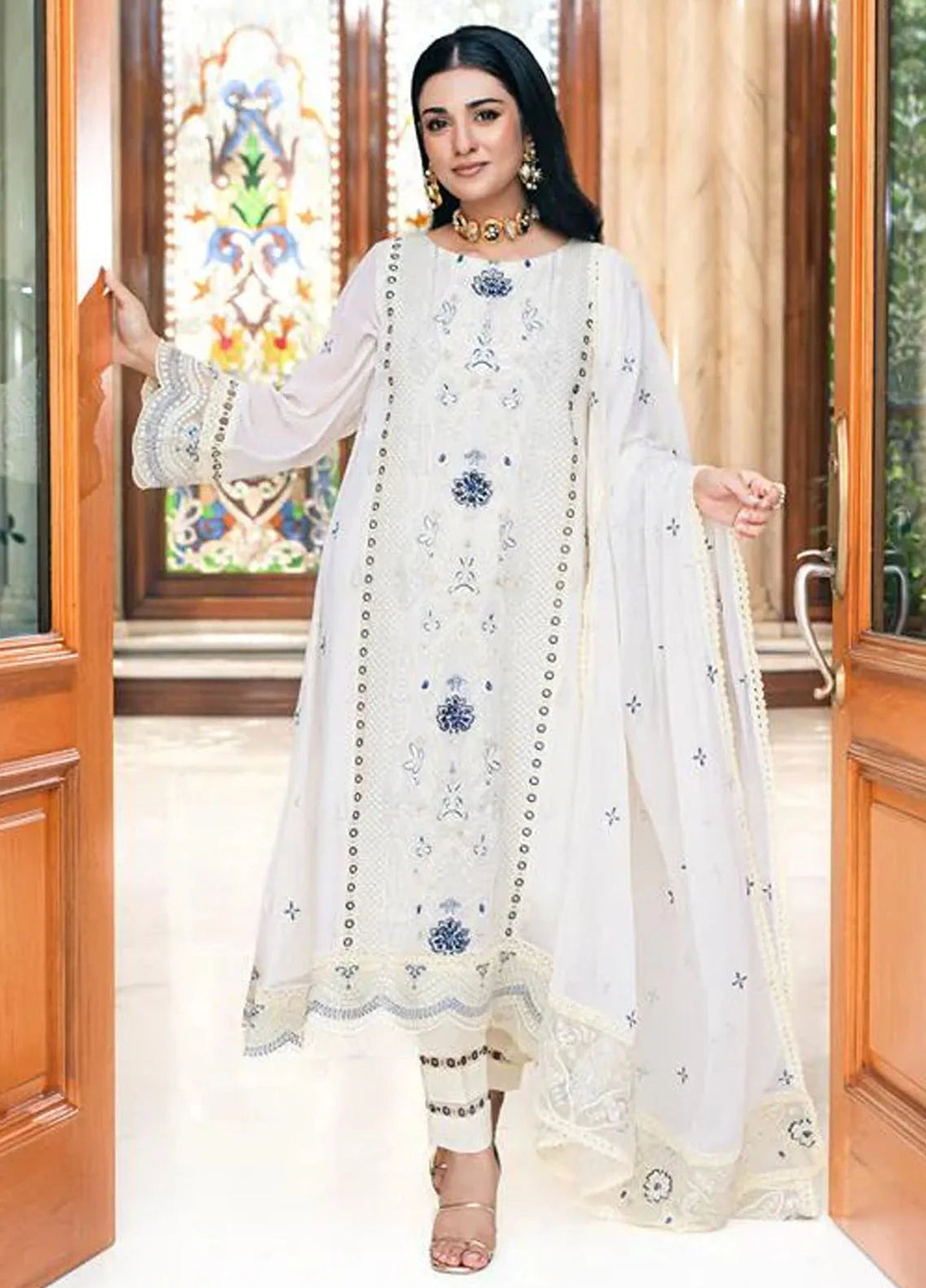 Khuwabeeda by Addee Embroidered Chiffon Suit Unstitched 4 Piece AD24K  MF-017 Maheen - Festive Collection